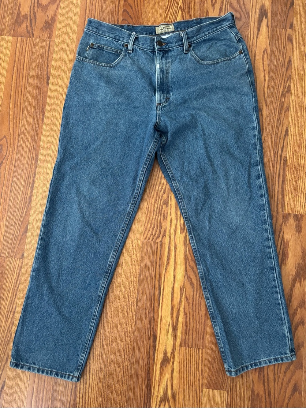 L.L. Bean Classic Fit Mid-Wash Denim Jeans 36x29